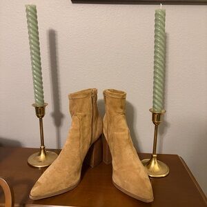 Steve Madden Tan Suede Ankle Boots